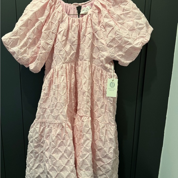 Tuckernuck Hyacinth House Pink Diamond Textured Isabella Mini Dress NWT size M - Picture 6 of 6